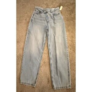 Collusion Women's light wash Jeans 28X32 Crossover Zipper x004 dad jean NWT